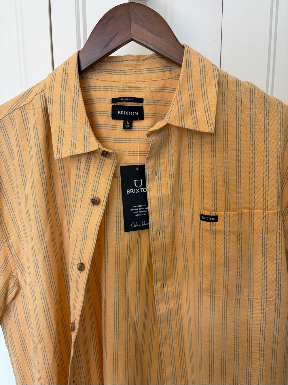 Brixton Men’s Vertical-Stripe Button-Down Shirt